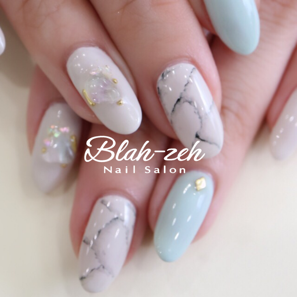 大理石 天然石 グレーネイル Blah Zeh ブラゼ